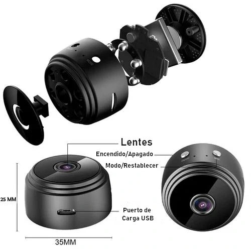 KIT DE 2 UNIDADES MINI CÁMARA ESPÍA - VISION SPY HD