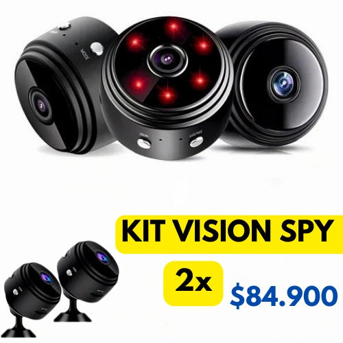 KIT DE 2 UNIDADES MINI CÁMARA ESPÍA - VISION SPY HD